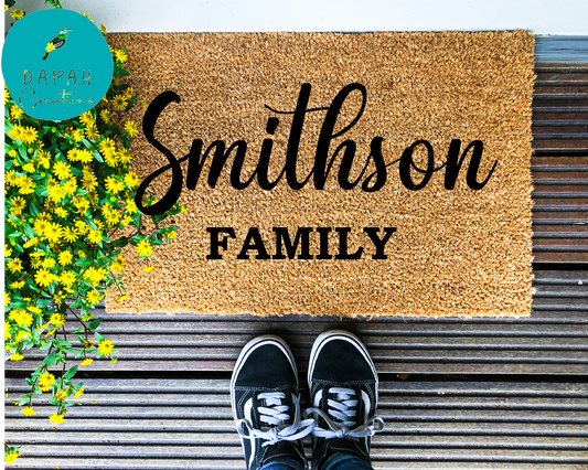 [CUSTOM NAME] Family - Coir Doormat