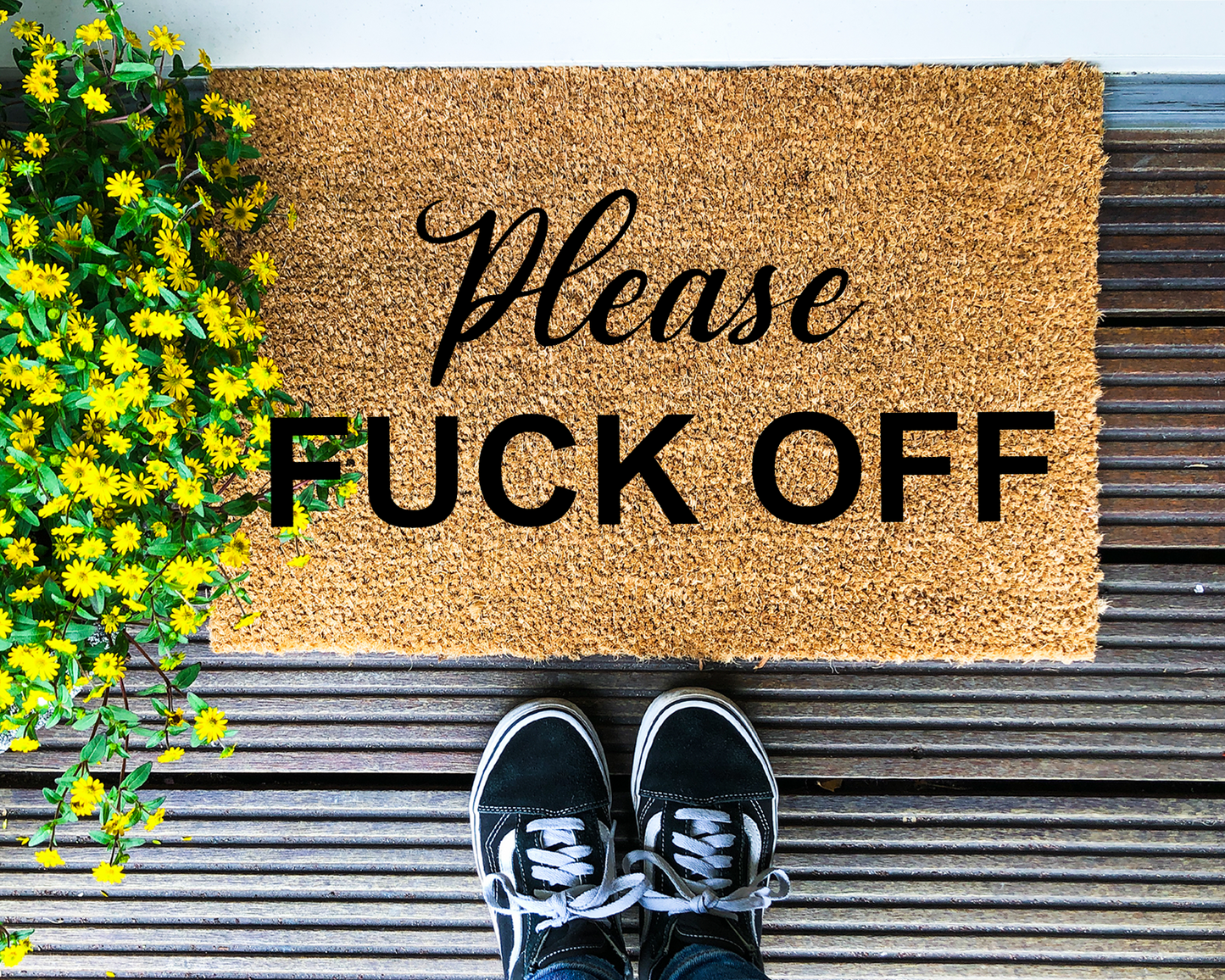 Please fuck off - Coir Doormat