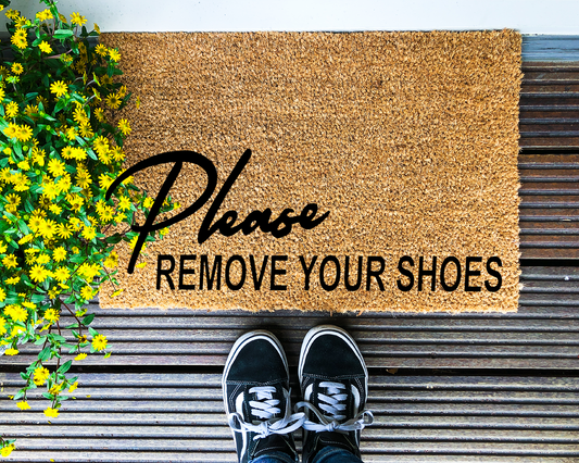 Please remove your shoes - Coir Doormat