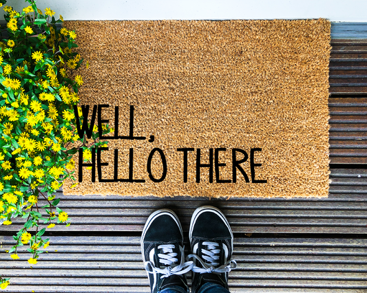 Well, hello there - Coir Doormat