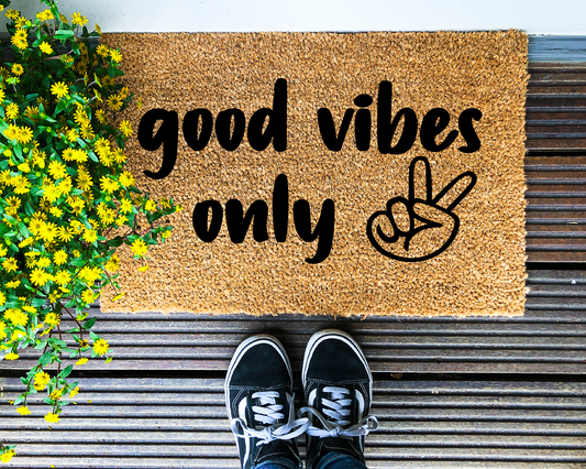 Good vibes only - Coir Doormat