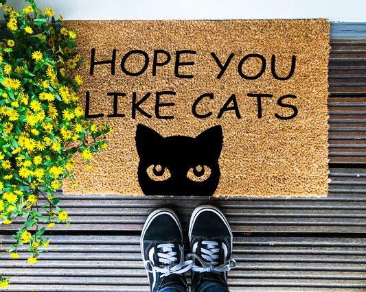 Hope you like cats - Coir Doormat