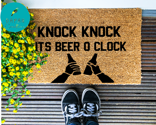 Knock knock it's Beer O Clock - Coir Doormat