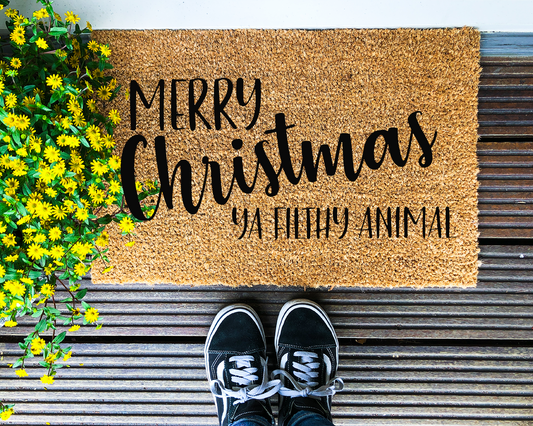 Merry Christmas Ya Filthy Animal - Coir Doormat