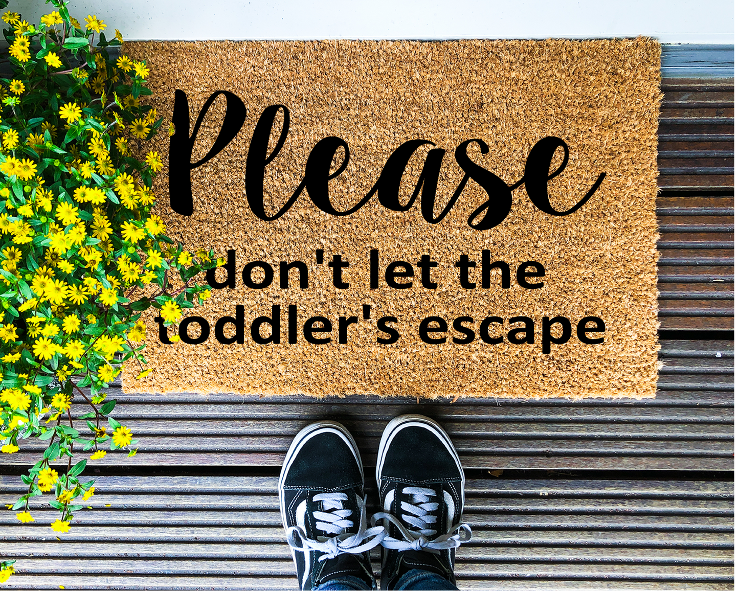 Please don't let the toddlers escape - Coir Doormat