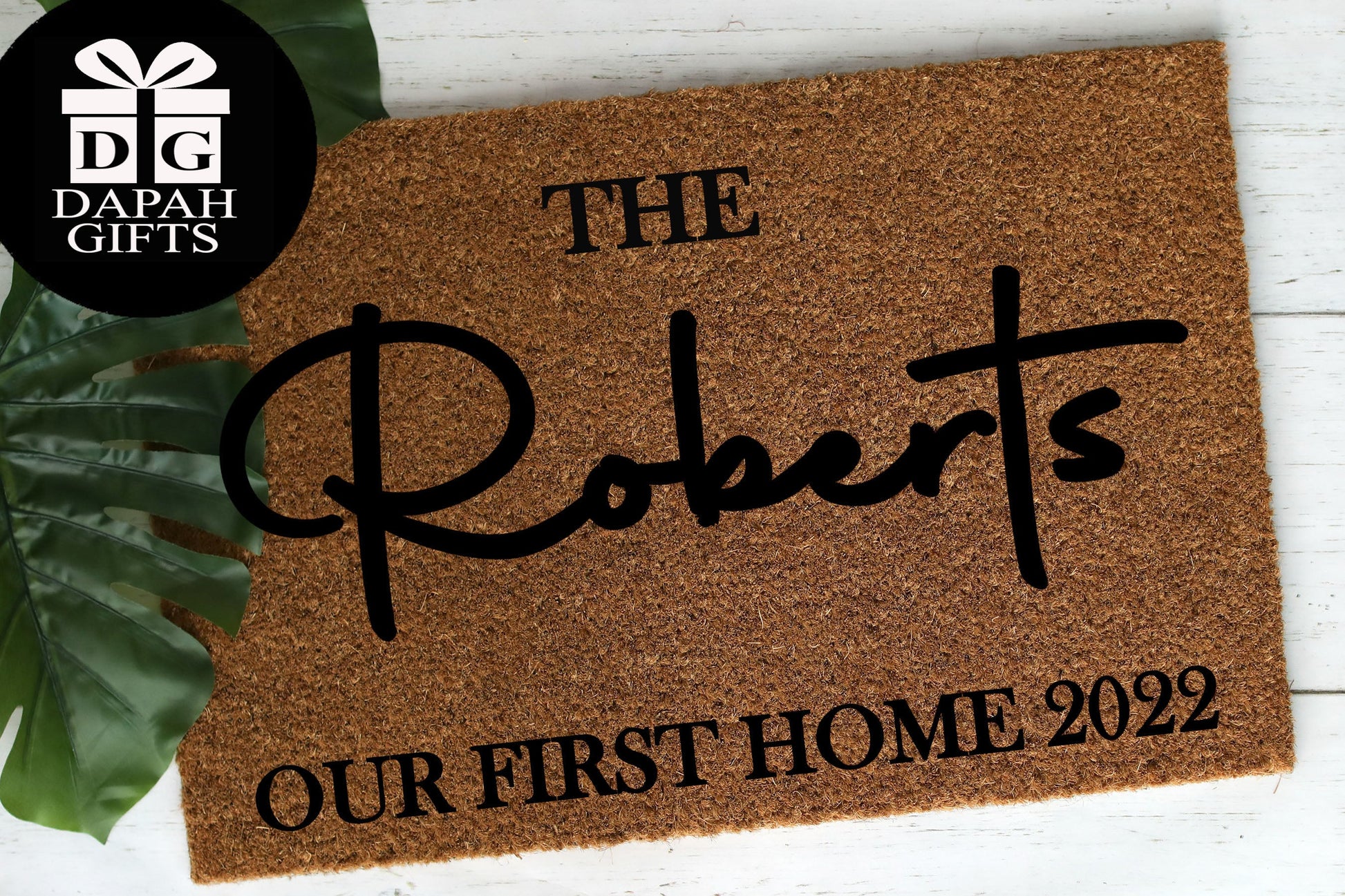 The [CUSTOM NAME] our first home [CUSTOM YEAR] - Doormat