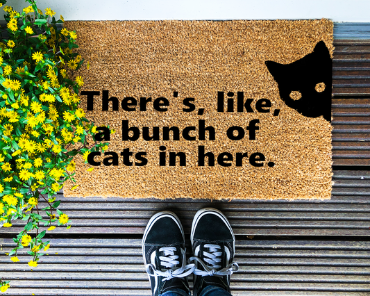 There's like a bunch of cats in here - Coir Doormat