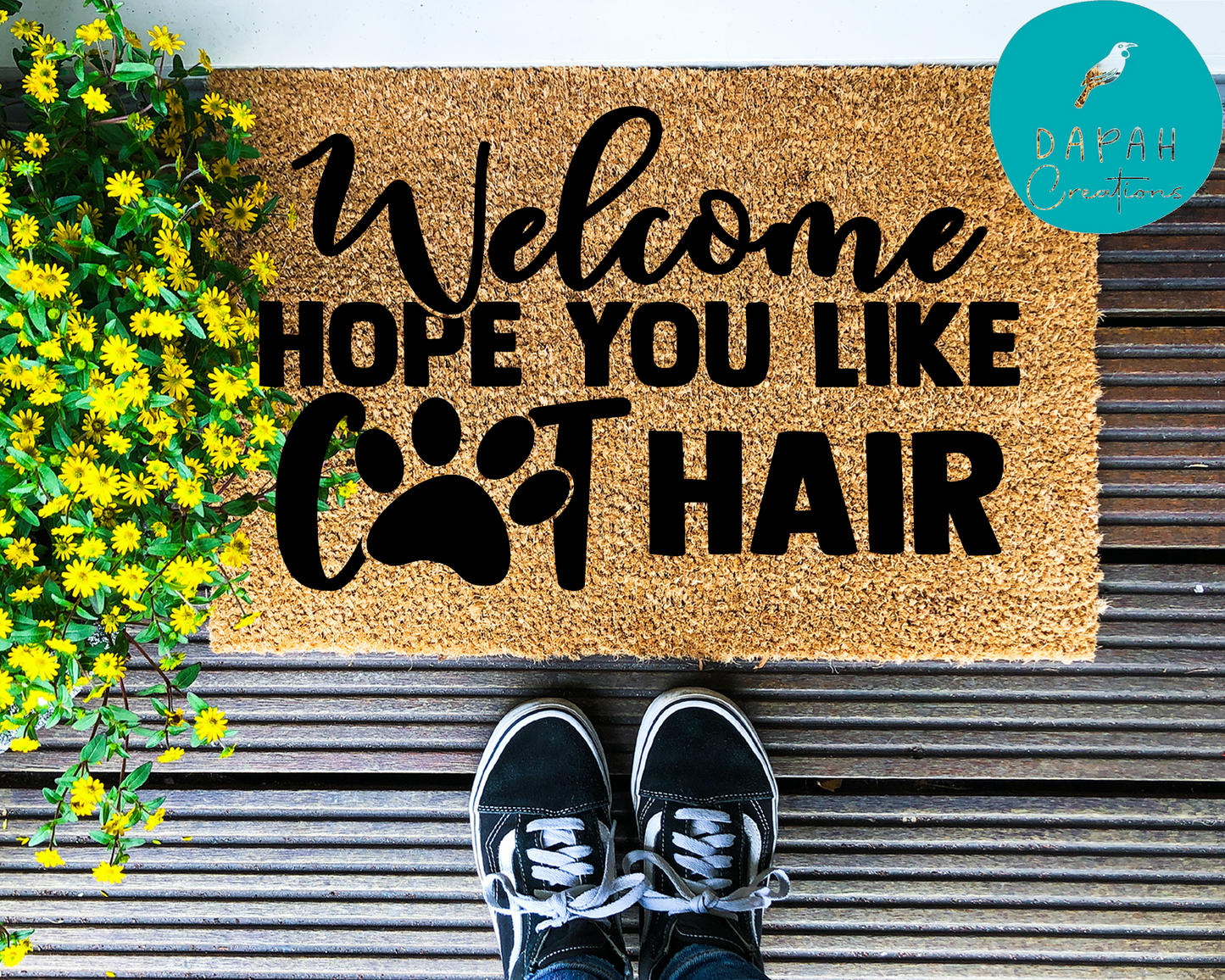 Welcome hope you like cat hair - Coir Doormat